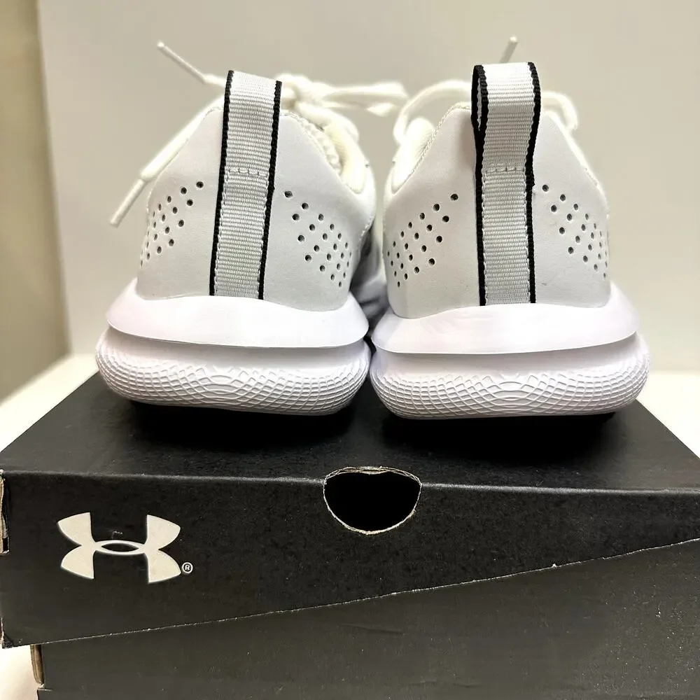 NIB NOS Under Armour W Charged Assert 9 White Sneaker Mesh Runner 7 Wide (D) - Picture 6 of 9